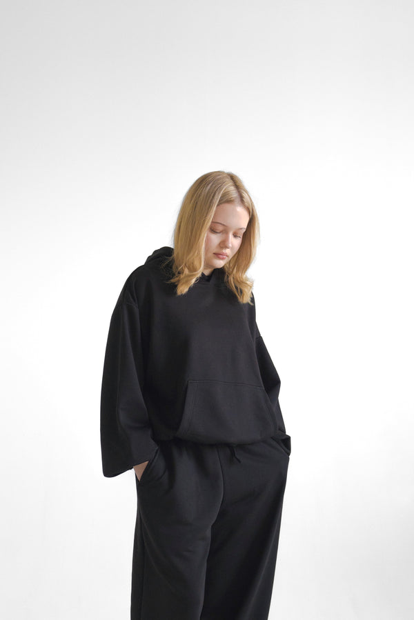 BASIC Hoodie Black - Czarna bluza typu oversize